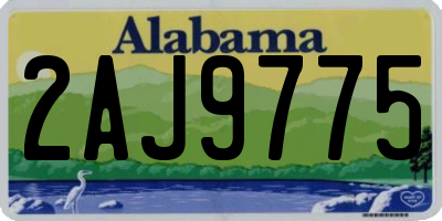 AL license plate 2AJ9775