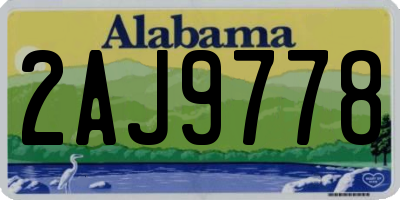 AL license plate 2AJ9778