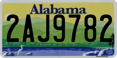 AL license plate 2AJ9782