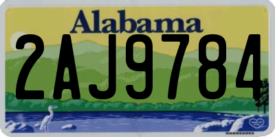 AL license plate 2AJ9784