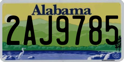 AL license plate 2AJ9785