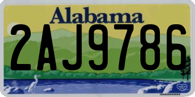 AL license plate 2AJ9786