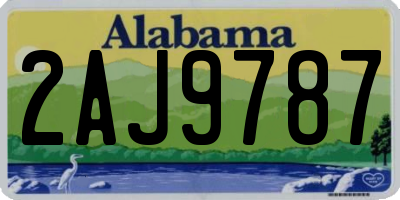 AL license plate 2AJ9787