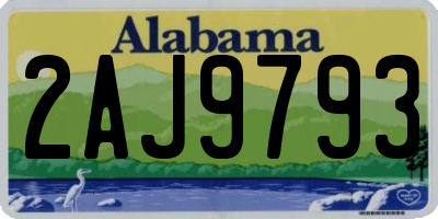 AL license plate 2AJ9793