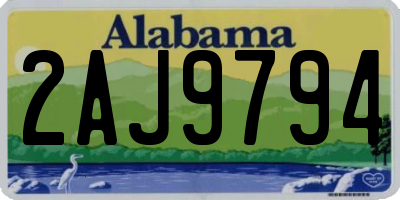 AL license plate 2AJ9794