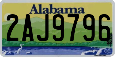 AL license plate 2AJ9796