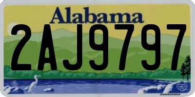 AL license plate 2AJ9797