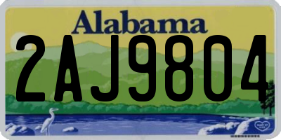AL license plate 2AJ9804