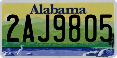 AL license plate 2AJ9805
