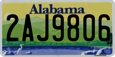 AL license plate 2AJ9806