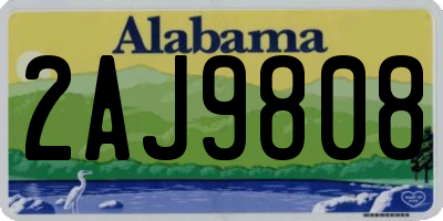 AL license plate 2AJ9808