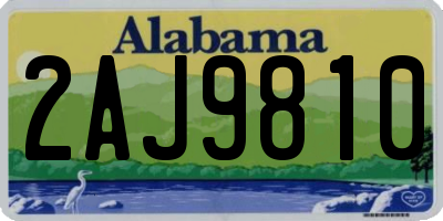 AL license plate 2AJ9810