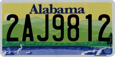 AL license plate 2AJ9812