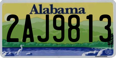 AL license plate 2AJ9813