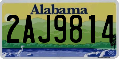 AL license plate 2AJ9814