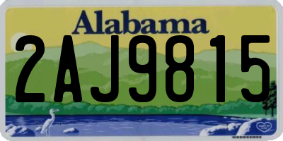 AL license plate 2AJ9815