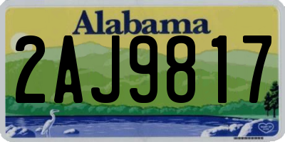 AL license plate 2AJ9817