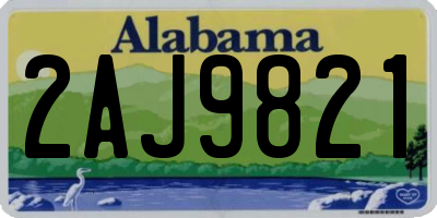 AL license plate 2AJ9821