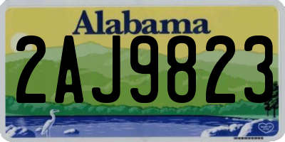 AL license plate 2AJ9823