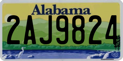 AL license plate 2AJ9824
