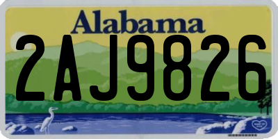 AL license plate 2AJ9826