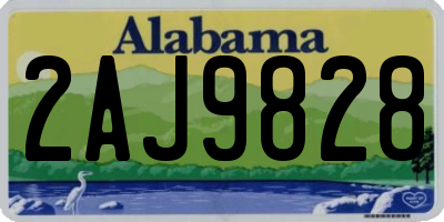 AL license plate 2AJ9828