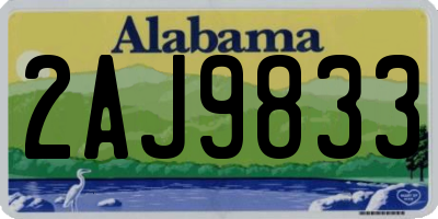 AL license plate 2AJ9833