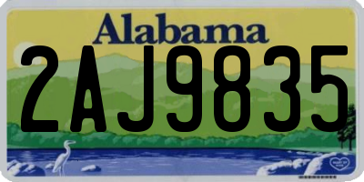 AL license plate 2AJ9835