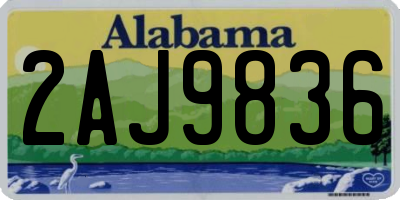 AL license plate 2AJ9836