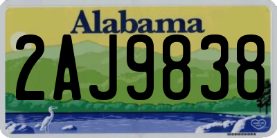AL license plate 2AJ9838