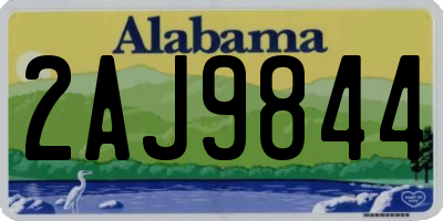 AL license plate 2AJ9844