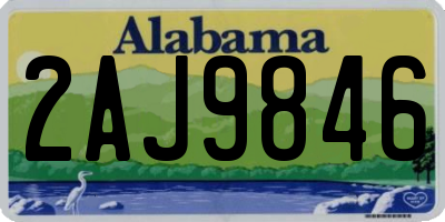 AL license plate 2AJ9846