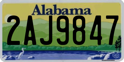 AL license plate 2AJ9847