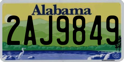 AL license plate 2AJ9849