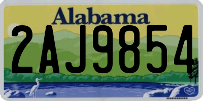 AL license plate 2AJ9854