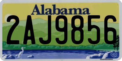 AL license plate 2AJ9856