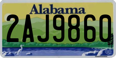 AL license plate 2AJ9860