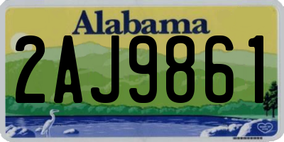 AL license plate 2AJ9861