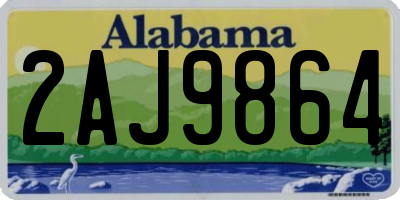 AL license plate 2AJ9864