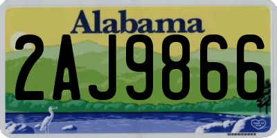 AL license plate 2AJ9866