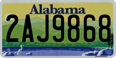 AL license plate 2AJ9868
