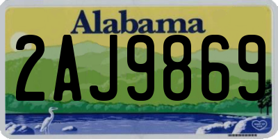 AL license plate 2AJ9869