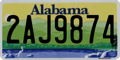 AL license plate 2AJ9874