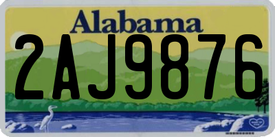 AL license plate 2AJ9876