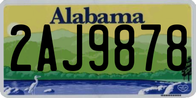 AL license plate 2AJ9878