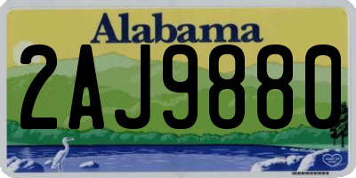 AL license plate 2AJ9880
