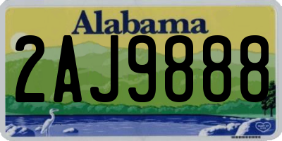 AL license plate 2AJ9888