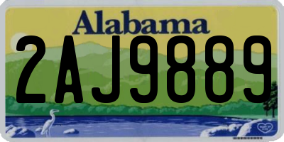 AL license plate 2AJ9889