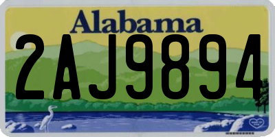 AL license plate 2AJ9894