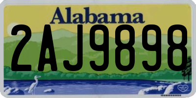 AL license plate 2AJ9898